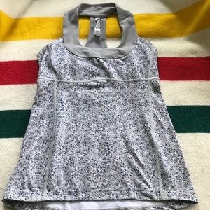 Lululemon Grey Patterned Athletic Top